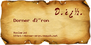 Dorner Áron névjegykártya